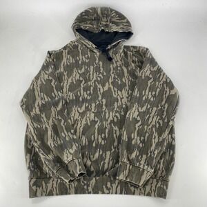 Carhartt Mens Loose Fit Bottomland Camo Hoodie Sweatshirt Large Green Brown